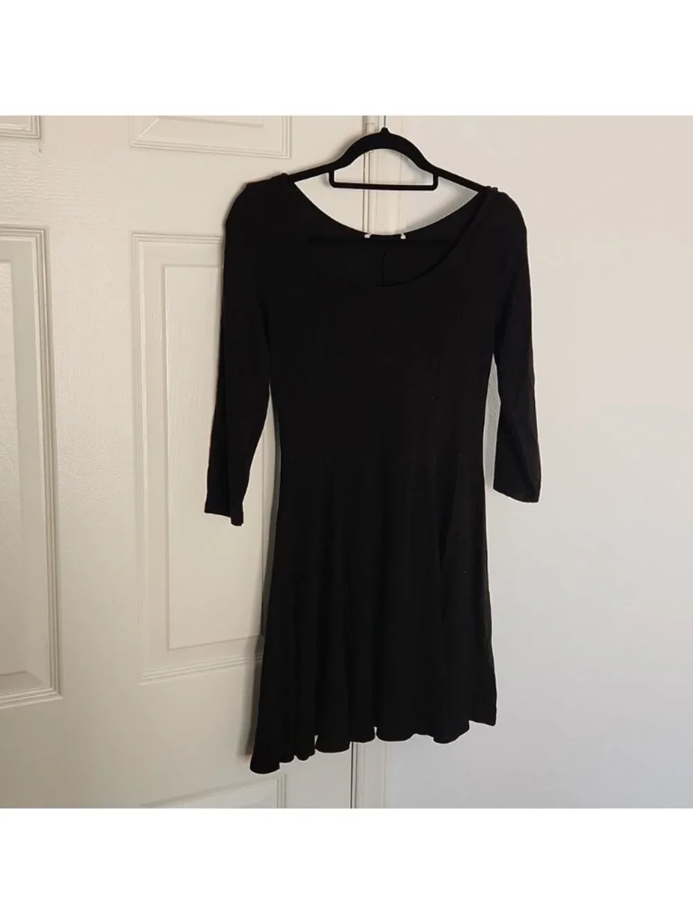 Longsleeved Soft Black Mini Dress. SIZE Small
